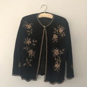 Vintage hand beaded cardigan sweater